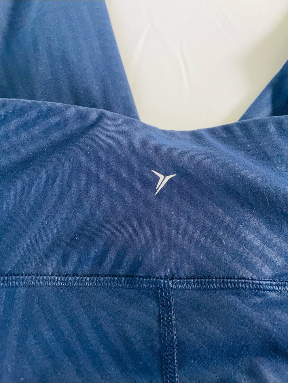 Old Navy Navy Blue Leggings with Subtle Chevron Texture